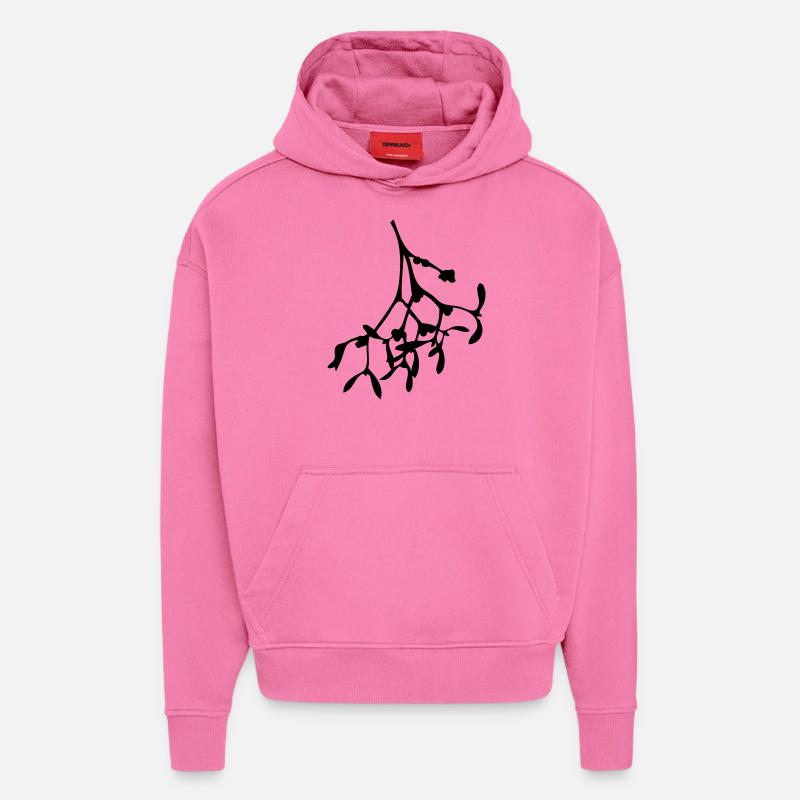 Gui - Sweat à capuche bio épais oversize fabriqué en UE - AURA PINK