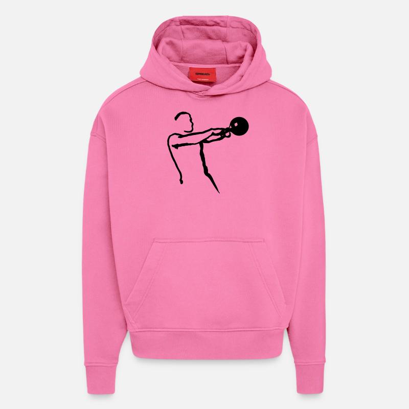 Kettlebell Swing groß - Hoodie- made by SPREAD  - AURA PINK