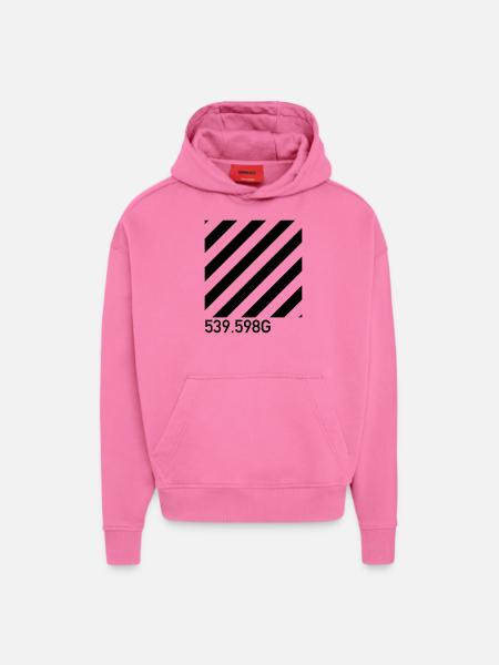 prudence - Sweat à capuche bio épais oversize fabriqué en UE - AURA PINK