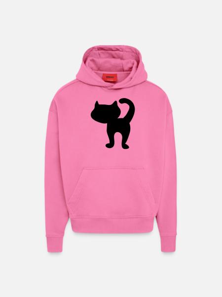 kitten_silhouette - Hoodie- made by SPREAD - AURA PINK