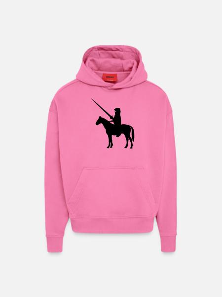 chevalier - Sweat à capuche bio épais oversize fabriqué en UE - AURA PINK