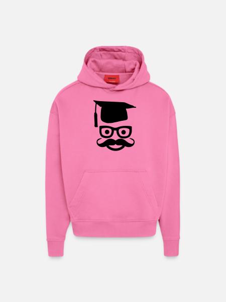 professor hatt - Heavyweight oversized organic hoodie made in EU - AURA PINK