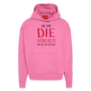 - die anderen - - Hoodie- made by SPREAD  - AURA PINK - Vorne - Dylan (187cm)