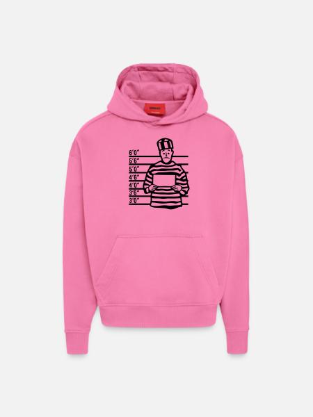 prisoner prisoner sign empty vide1 - Hoodie- made by SPREAD  - AURA PINK