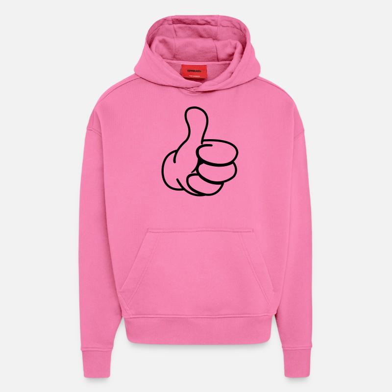 like_hand_01 - Hoodie- made by SPREAD  - AURA PINK