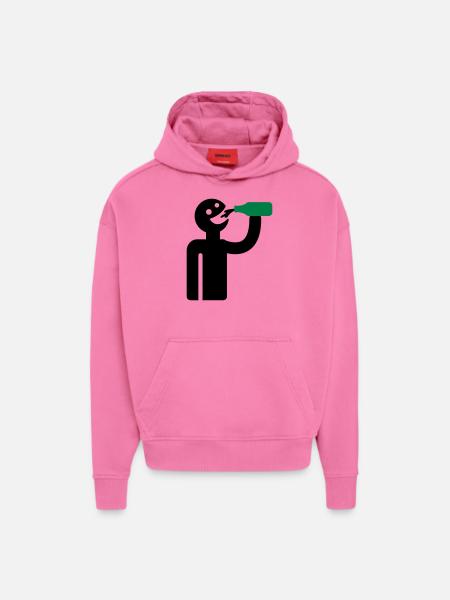 Drunkard - drinkers - Hoodie- made by SPREAD - AURA PINK