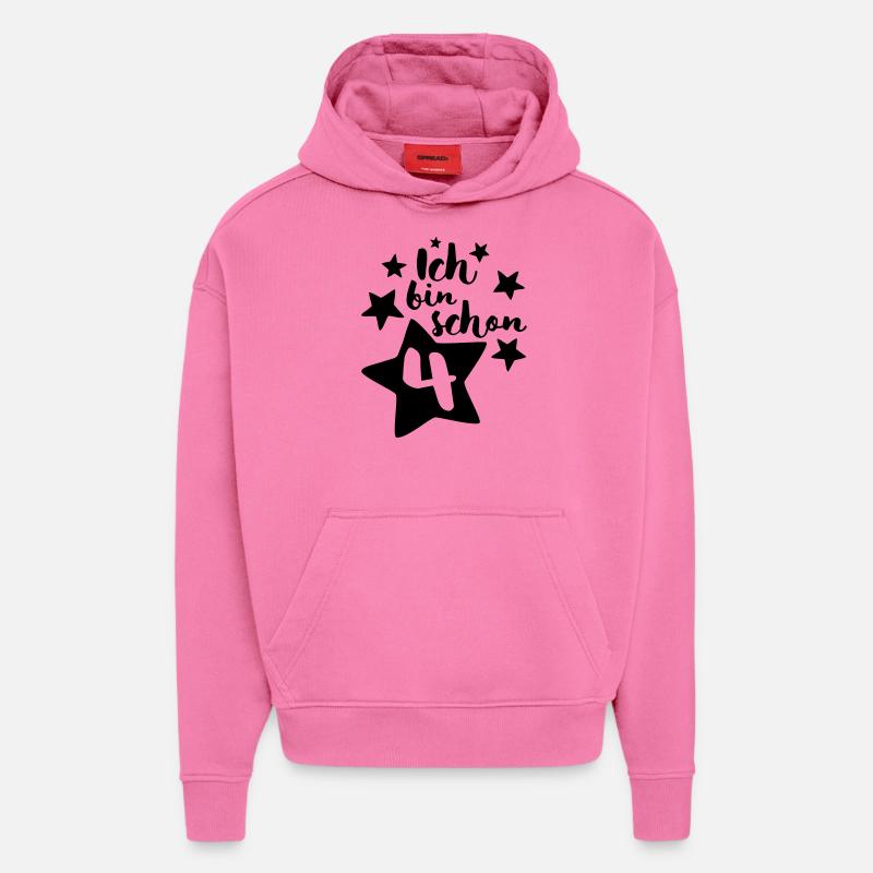 Ich bin schon Vier! - Hoodie- made by SPREAD  - AURA PINK