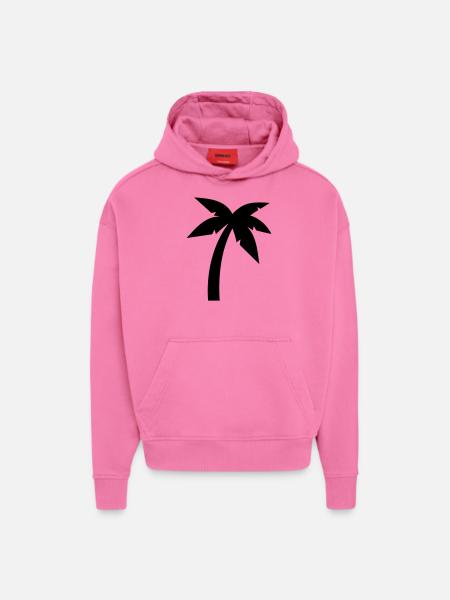 Palme - Sweat à capuche bio épais oversize fabriqué en UE - AURA PINK
