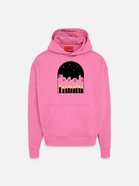 Candles at night - Hoodie- made by SPREAD  - AURA PINK