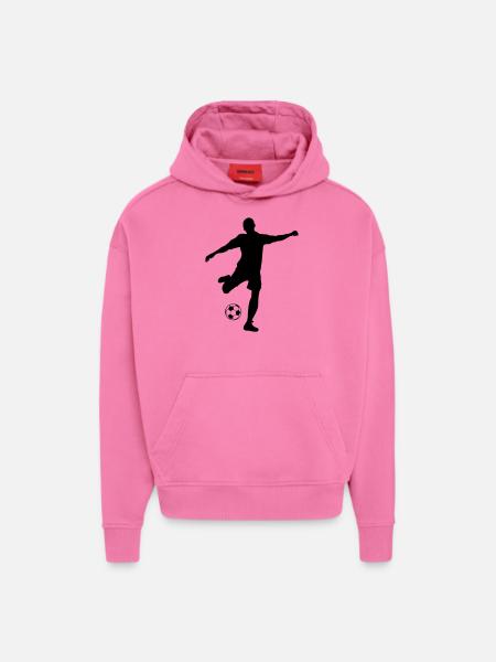 fussballer - Sweat à capuche bio épais oversize fabriqué en UE - AURA PINK