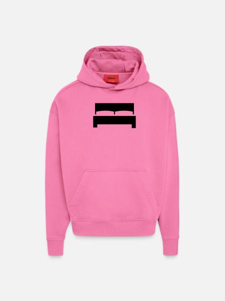 Lit - Sweat à capuche bio épais oversize fabriqué en UE - AURA PINK