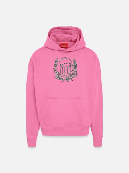 Brancard - Sweat à capuche bio épais oversize fabriqué en UE - AURA PINK