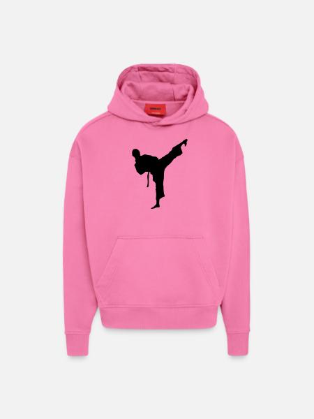taekwondo_10 - Sweat à capuche bio épais oversize fabriqué en UE - AURA PINK