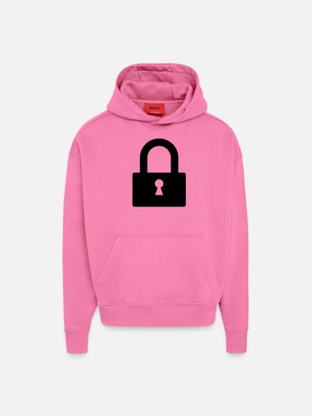 cadenas - Sweat à capuche bio épais oversize fabriqué en UE - AURA PINK