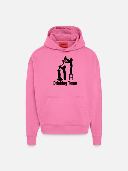 drinking team - Hoodie- made by SPREAD - AURA PINK