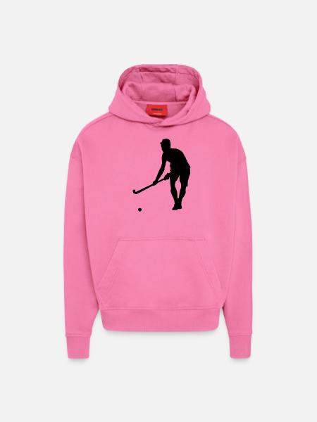 feldhockey silhouette - Hoodie- made by SPREAD - AURA PINK