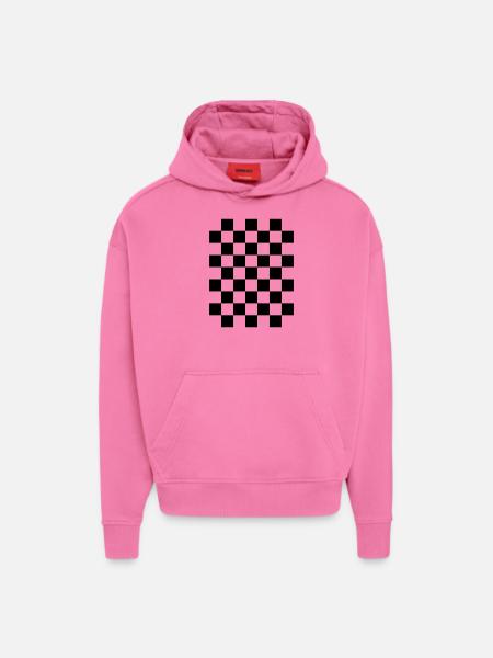 check - Hoodie- made by SPREAD  - AURA PINK