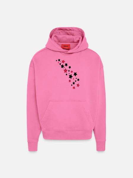 étoiles errant - Sweat à capuche bio épais oversize fabriqué en UE - AURA PINK
