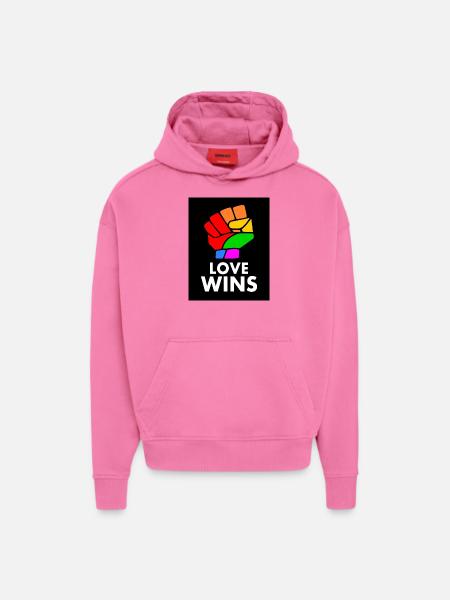 Love wins - Hoodie- made by SPREAD  - AURA PINK