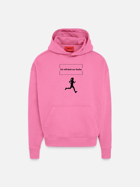 Ich will doch nur laufen - Hoodie- made by SPREAD - AURA PINK