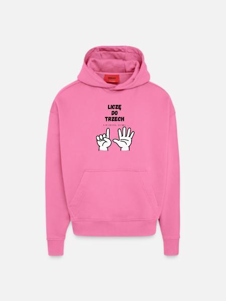 I'm counting to three - Hoodie- made by SPREAD  - AURA PINK