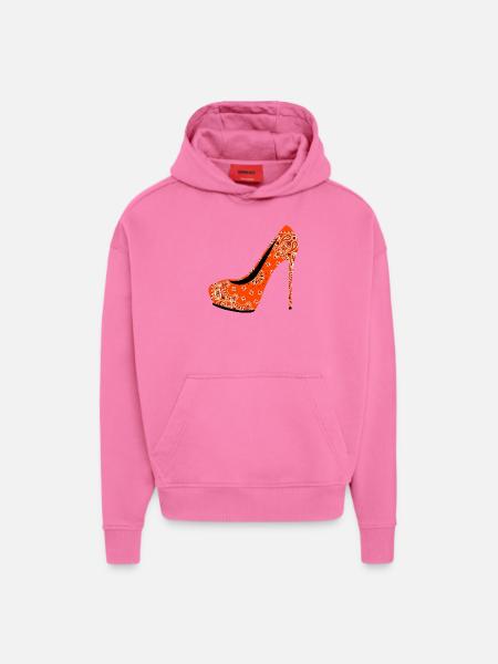 Chaussure à talons hauts - Sweat à capuche bio épais oversize fabriqué en UE - AURA PINK