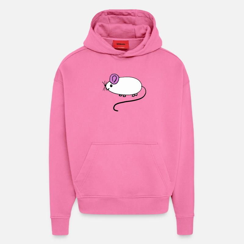 Bébé des rats rats rats rongeurs - Sweat à capuche bio épais oversize fabriqué en UE - AURA PINK