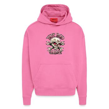 Hot Rod Garage V8 - Hoodie- made by SPREAD  - AURA PINK - Vorne - Dylan (187cm)