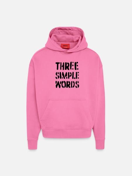 Drei einfache Worte - Hoodie- made by SPREAD - AURA PINK
