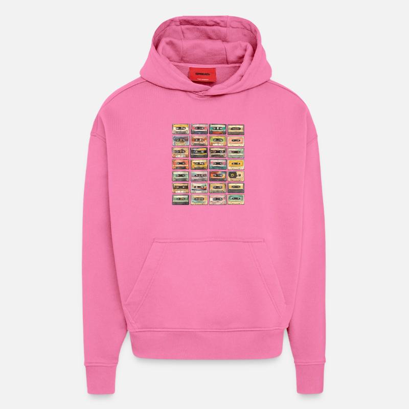 Retro Kassetten - Hoodie- made by SPREAD - AURA PINK