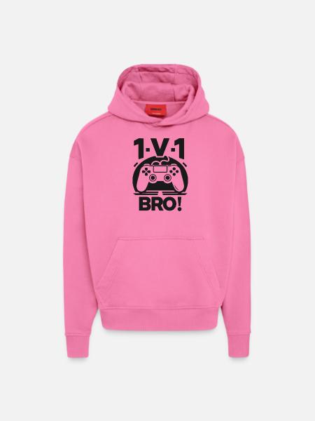 1v1 Bro - Hoodie- made by SPREAD  - AURA PINK