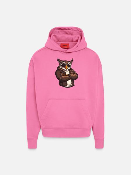 Owl Comic Cool - Hoodie- made by SPREAD  - AURA PINK