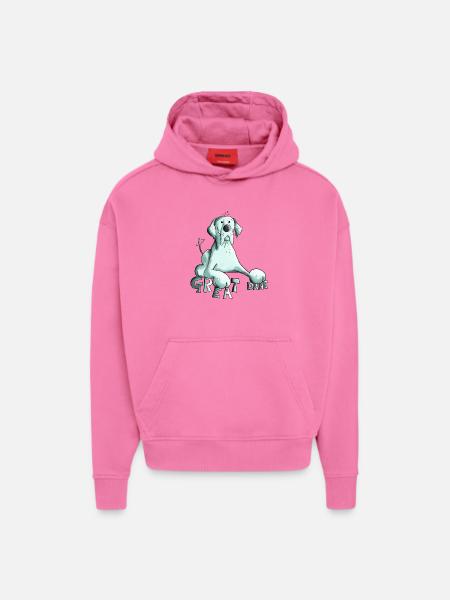 Happy Great Dane Dog - Hoodie- made by SPREAD - AURA PINK