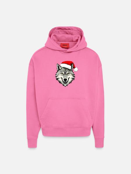 Weihnachten Wolf - Hoodie- made by SPREAD - AURA PINK