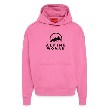 ALPINE WOMAN - Hoodie- made by SPREAD  - AURA PINK - Vorne - Dylan (187cm)