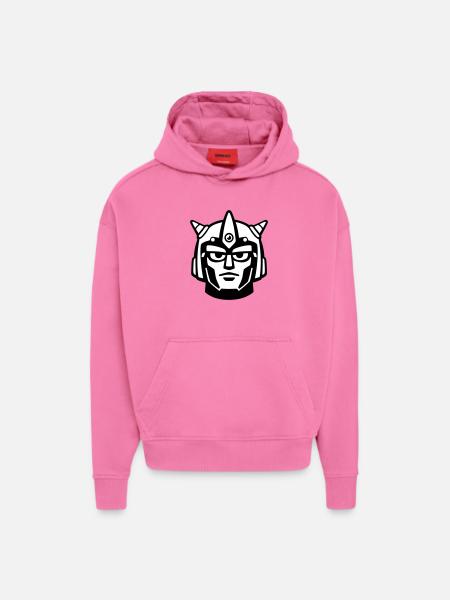 Doomforge Roboter Gesichtshelm - Hoodie- made by SPREAD - AURA PINK