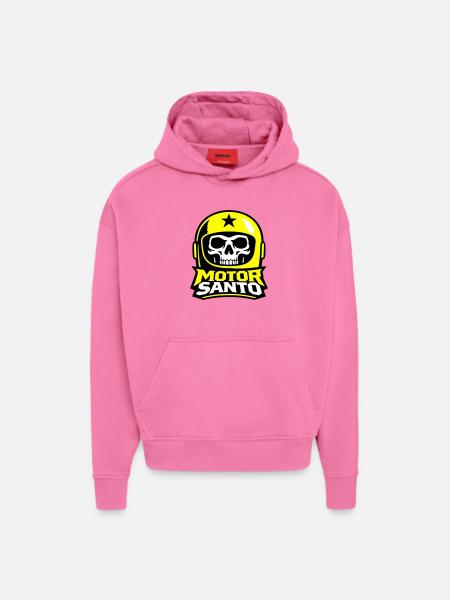 Motor Santo Skull Logo - Hoodie- made by SPREAD - AURA PINK