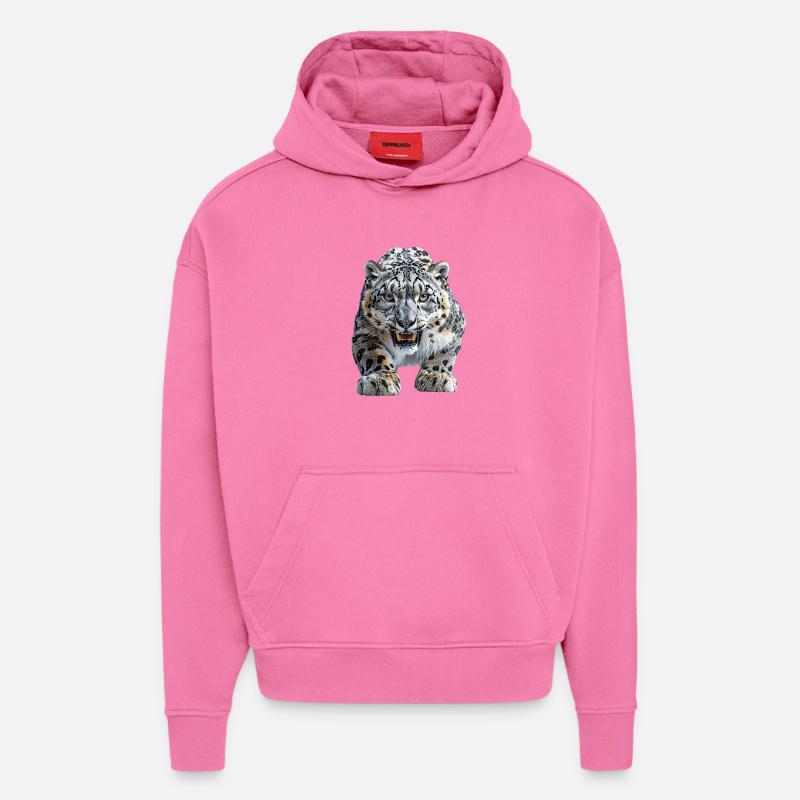 Schneeleopard - Hoodie- made by SPREAD  - AURA PINK