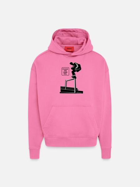 Rampe - Sweat à capuche bio épais oversize fabriqué en UE - AURA PINK
