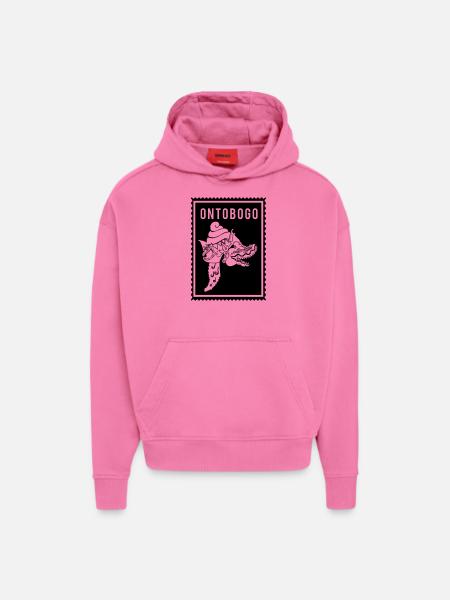 Ontobogo - Wayang - Hoodie- made by SPREAD - AURA PINK