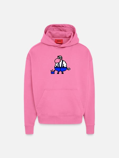 Craftsman's sheep, hero of labor - Hoodie- made by SPREAD - AURA PINK