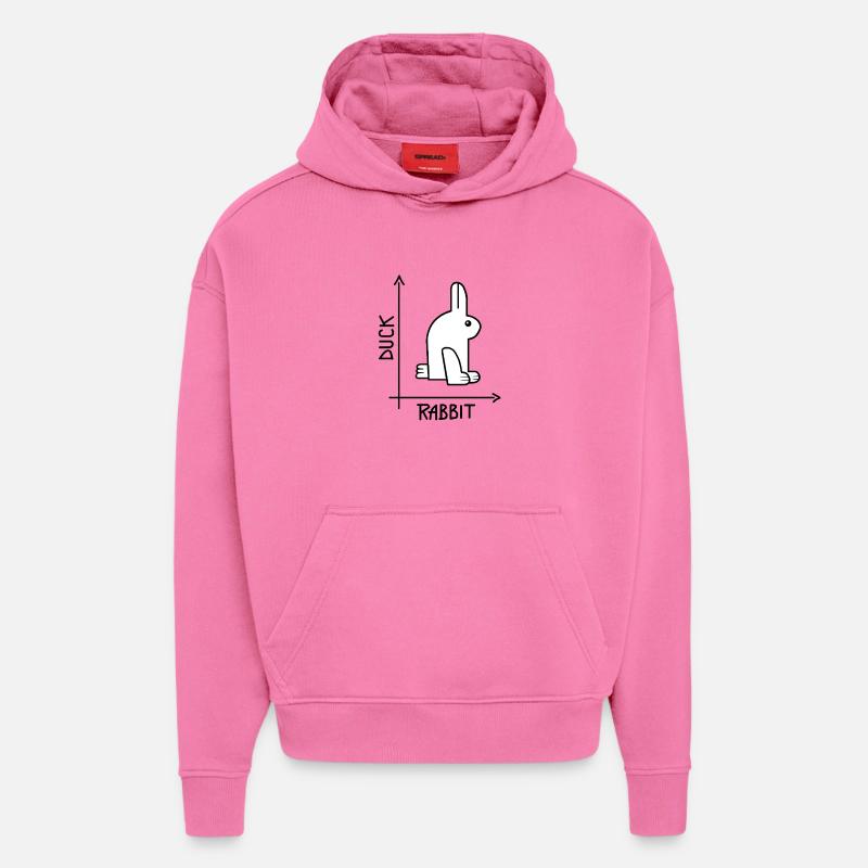 Ente oder Kaninchen Optische Täuschung - Hoodie- made by SPREAD  - AURA PINK