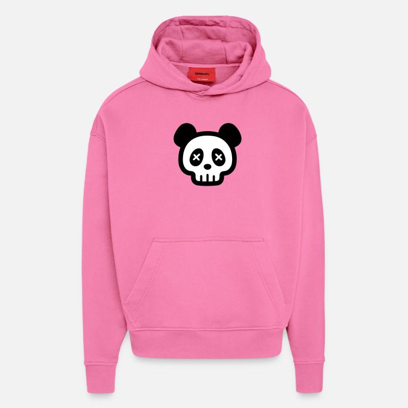 Panda Totenkopf Skelett - Hoodie- made by SPREAD - AURA PINK