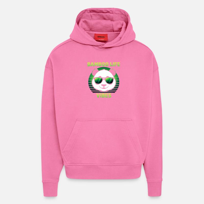 Cool Panda Bamboo Life Vibes - Hoodie- made by SPREAD  - AURA PINK