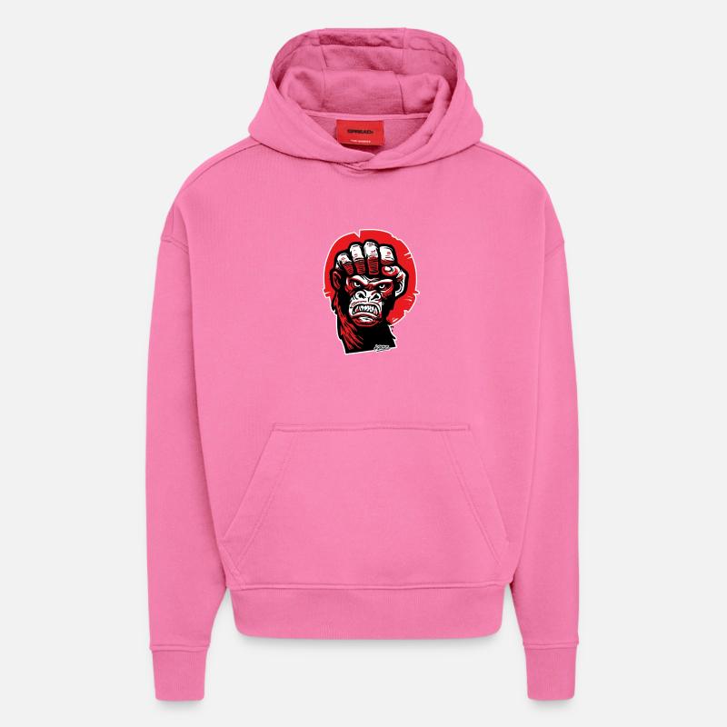 Crimson Gorilla Faust-Kunst - Hoodie- made by SPREAD  - AURA PINK