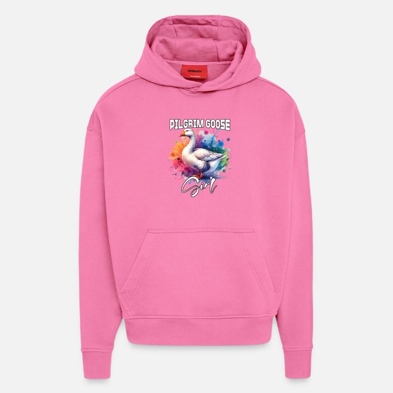 Pilgrim Goose Mädchen Pilgrim Gans - Hoodie- made by SPREAD  - AURA PINK