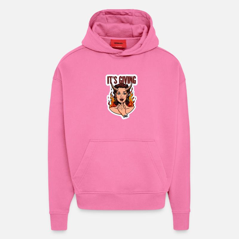 Devilish Diva Flame - Hoodie- made by SPREAD - AURA PINK