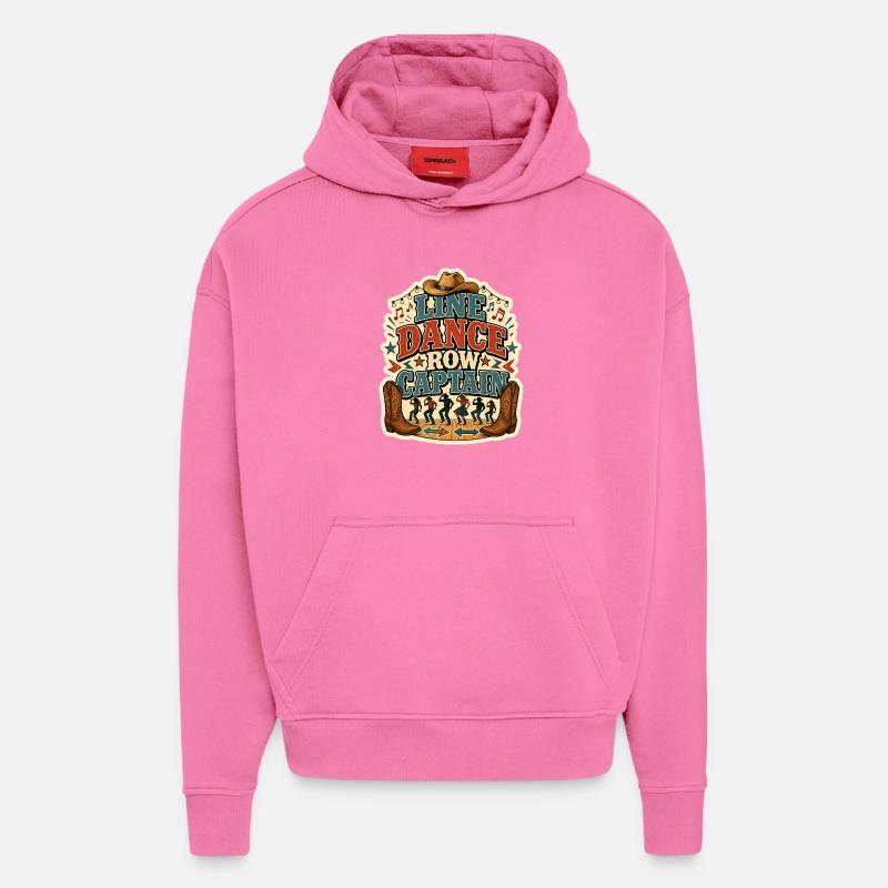 LINE DANCE ROW CAPTAIN - Hoodie- made by SPREAD  - AURA PINK
