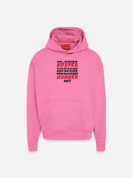koerper_hunger_vec_2 de anl - Hoodie- made by SPREAD - AURA PINK
