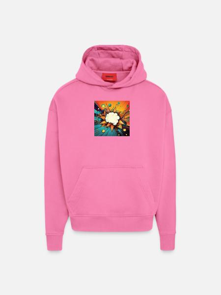 Vibrant Abstract Explosive Cloud Design - Hoodie- made by SPREAD  - AURA PINK